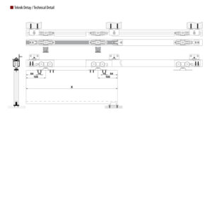 Albatur sistem za klizna vrata M20 7310